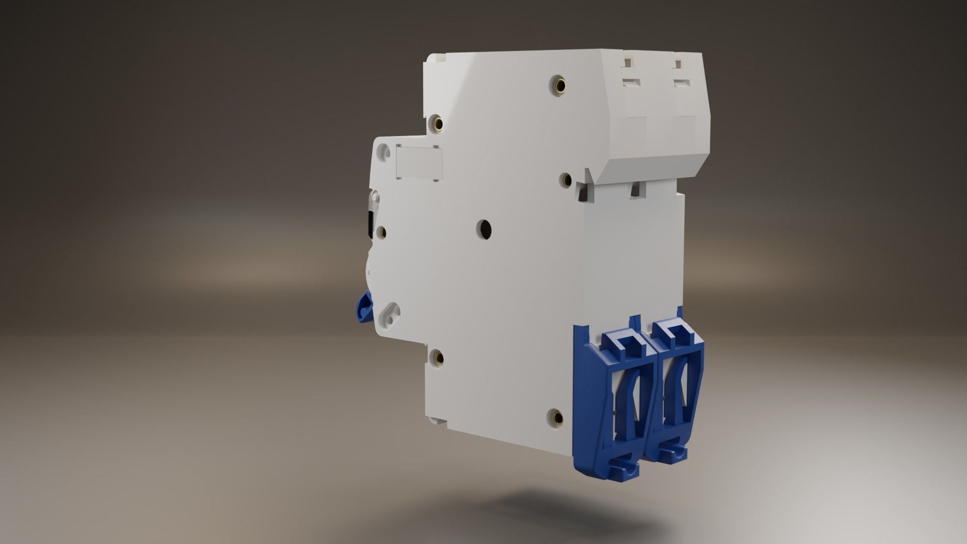Electrical part 2pole Miniature Circuit Breaker 3D model_6