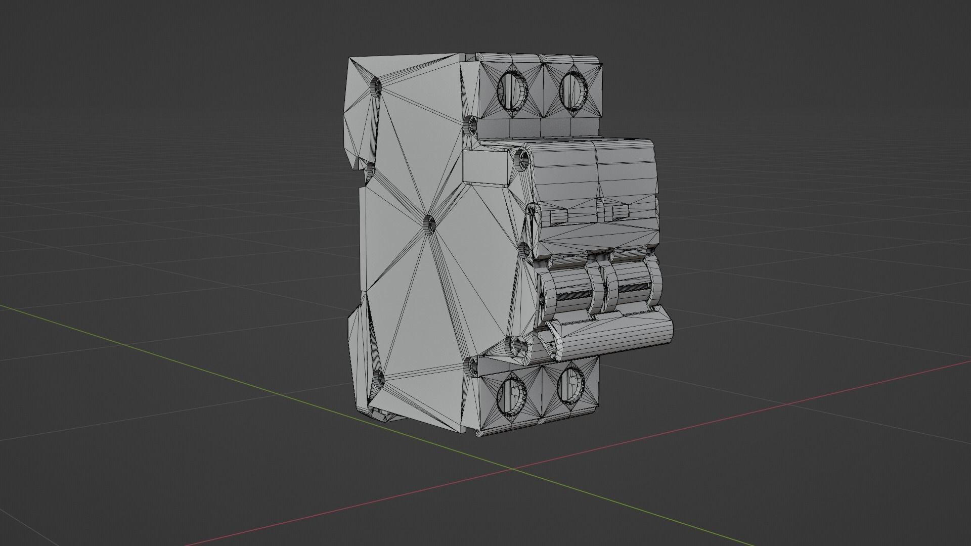 Electrical part 2pole Miniature Circuit Breaker 3D model_17