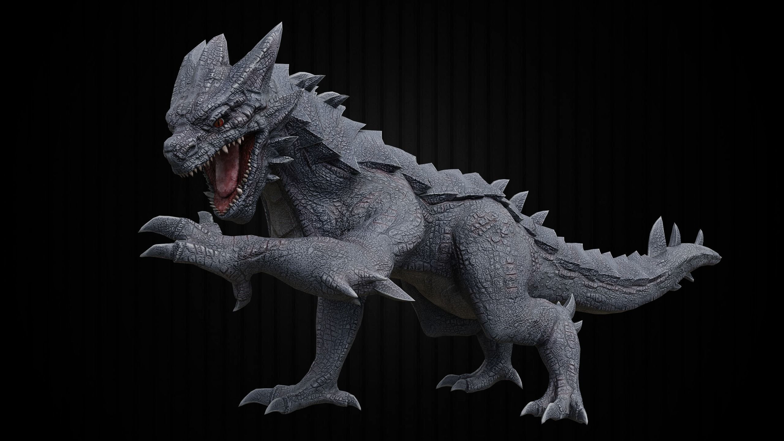 Drake The Dragon - Wingless Dragon - Ver 2024 Low-poly 3D model_16