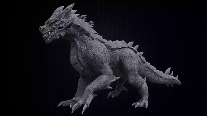 Drake The Dragon - Wingless Dragon - Ver 2024 Low-poly 3D model