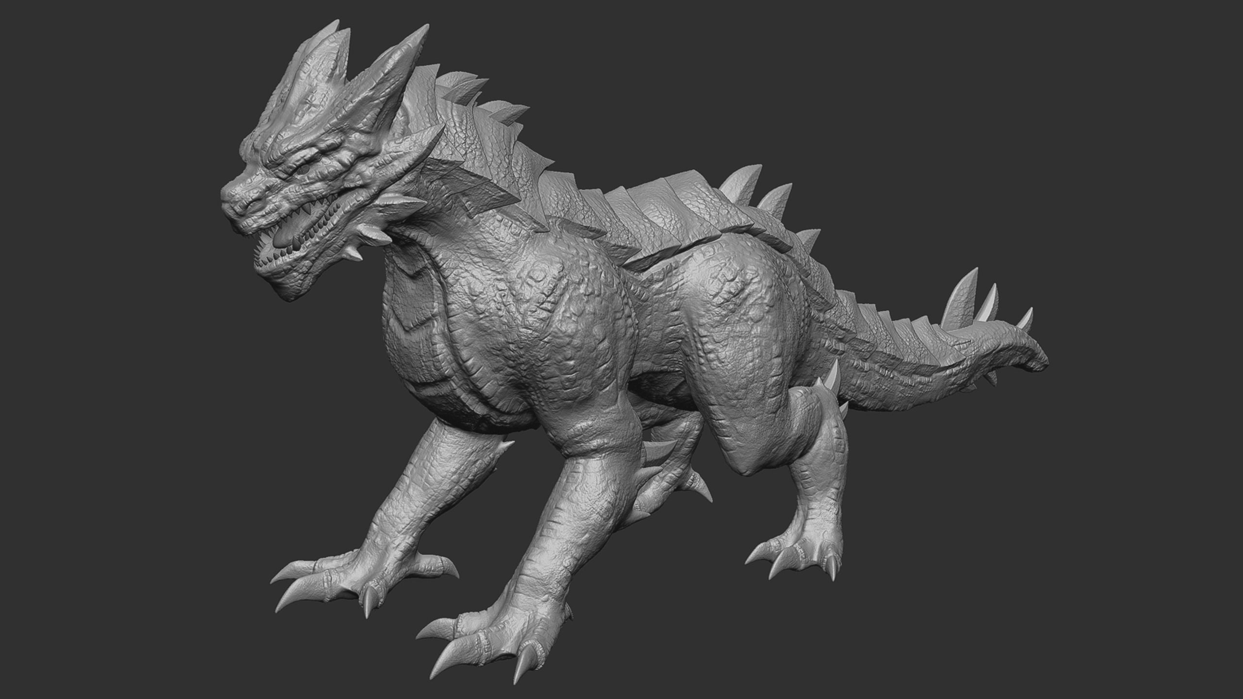 Drake The Dragon - Wingless Dragon - Ver 2024 Low-poly 3D model_5
