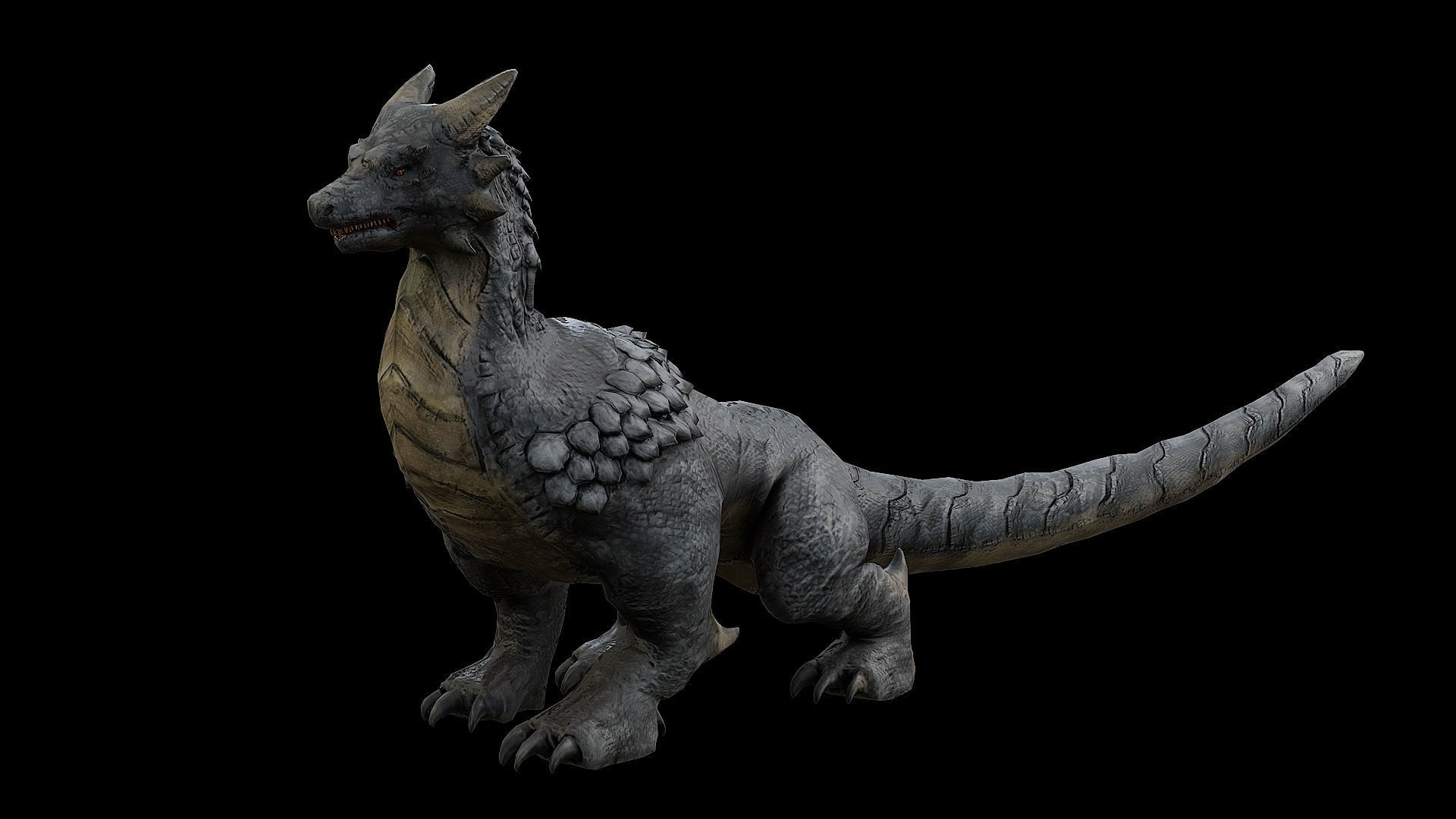 Drake The Dragon - Wingless Dragon - Ver 2024 Low-poly 3D model_3