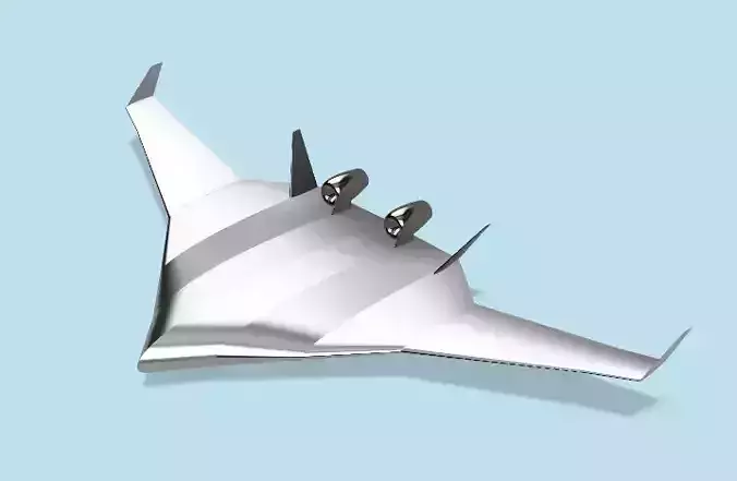 Blended Wing Body Aircraft 3D print model
