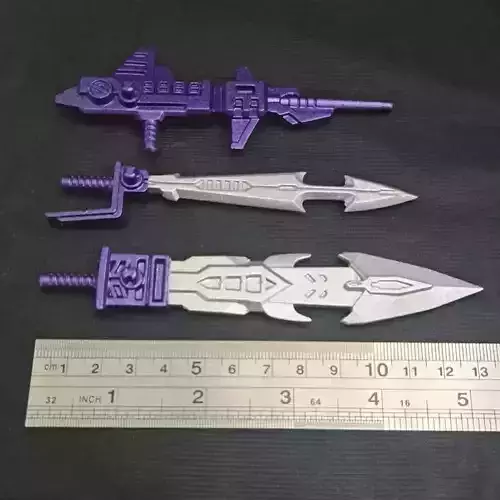 Transformers Legacy Leader Blitzwing add on weapon 3D print model