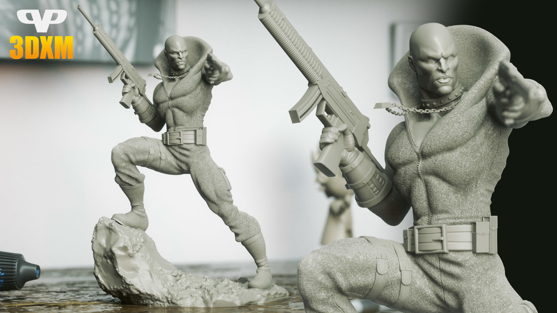 Destro STL for 3D Printing 3DXM ChibiSTL 3D print model_2