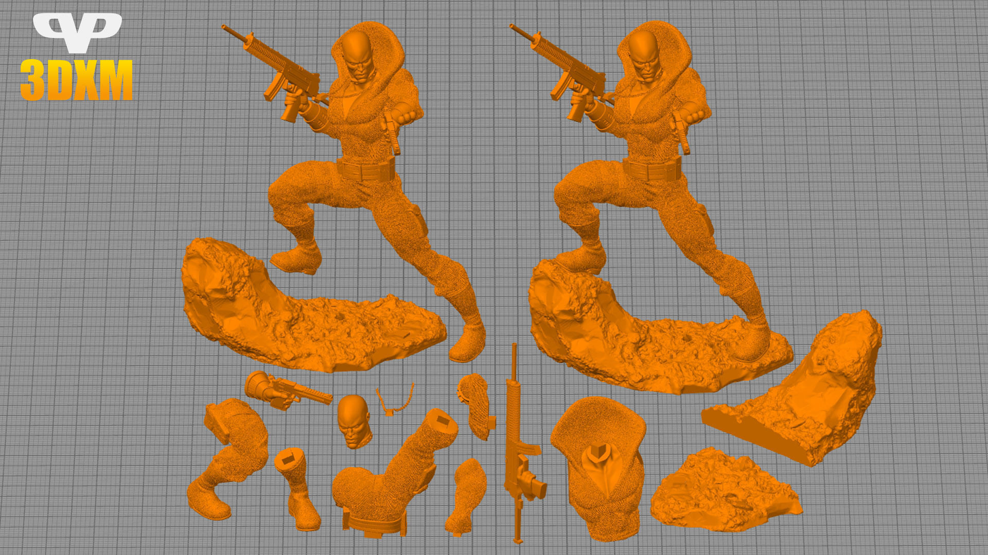 Destro STL for 3D Printing 3DXM ChibiSTL 3D print model_1