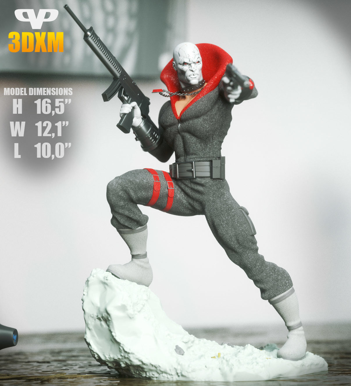 Destro STL for 3D Printing 3DXM ChibiSTL 3D print model_3