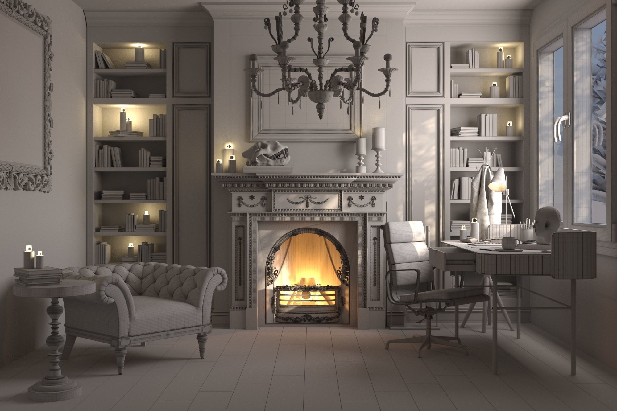 Dark study 3D model_6