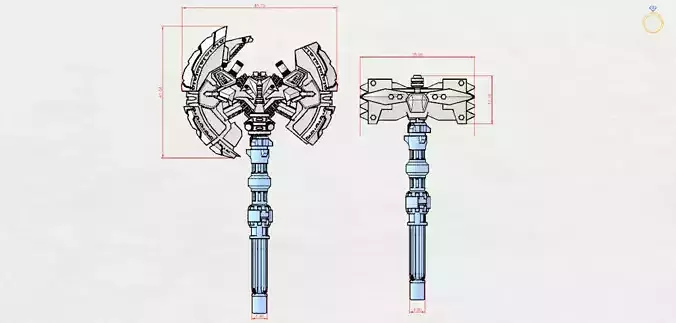 Transformers Battle Axe and Hammer 3D print model