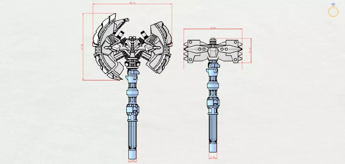 Transformers Battle Axe and Hammer 3D print model_0