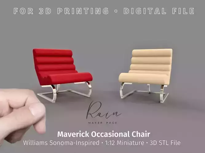 Miniature Maverick Occasional Chair Miniature Furniture