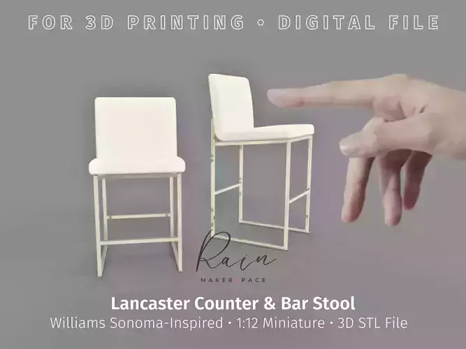 Miniature Lancaster Bar Stool Miniature Furniture