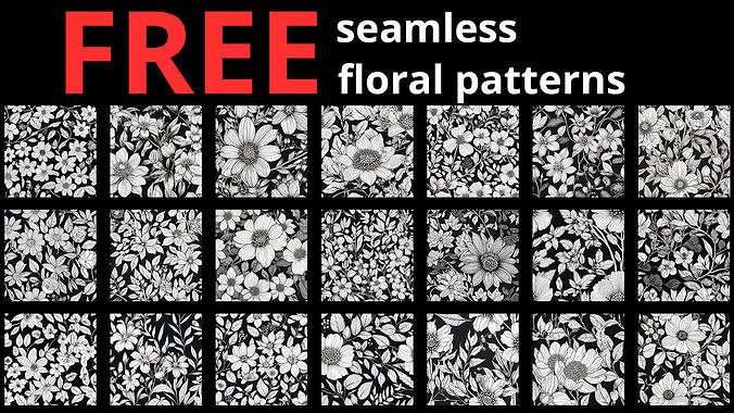 Wallpaper seamless texture pack - Floral Patterns 1 Texture