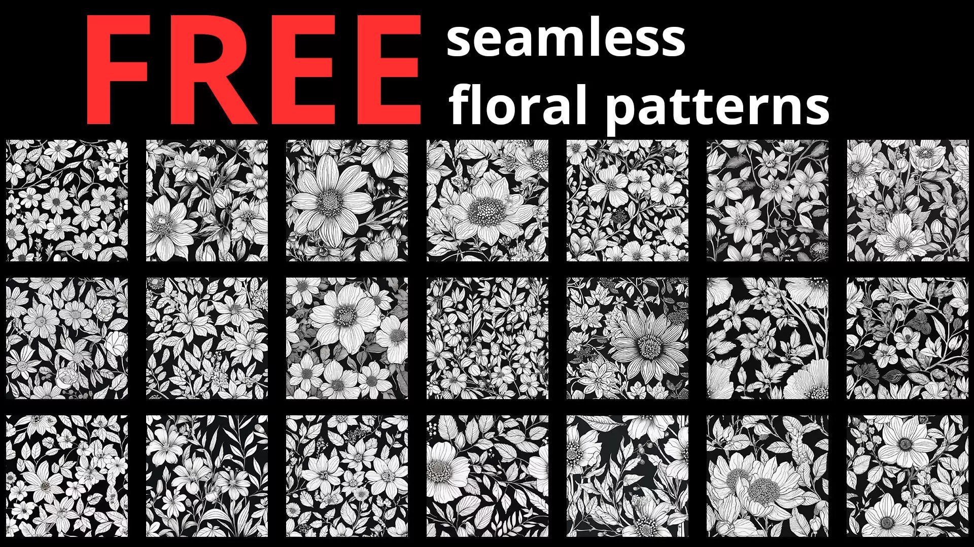Wallpaper seamless texture pack - Floral Patterns 1 Texture_0