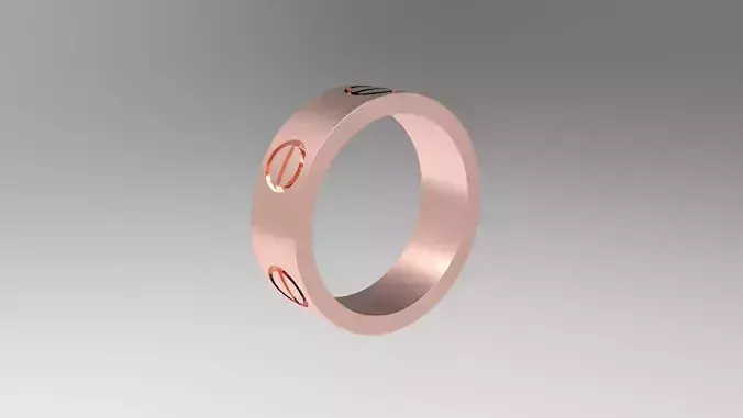 Love Ring 16 3mm 3D print model