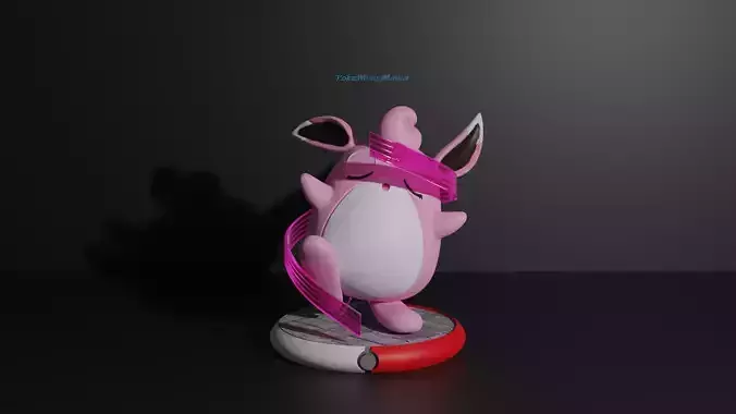 Wigglytuff pokemon 3D print model