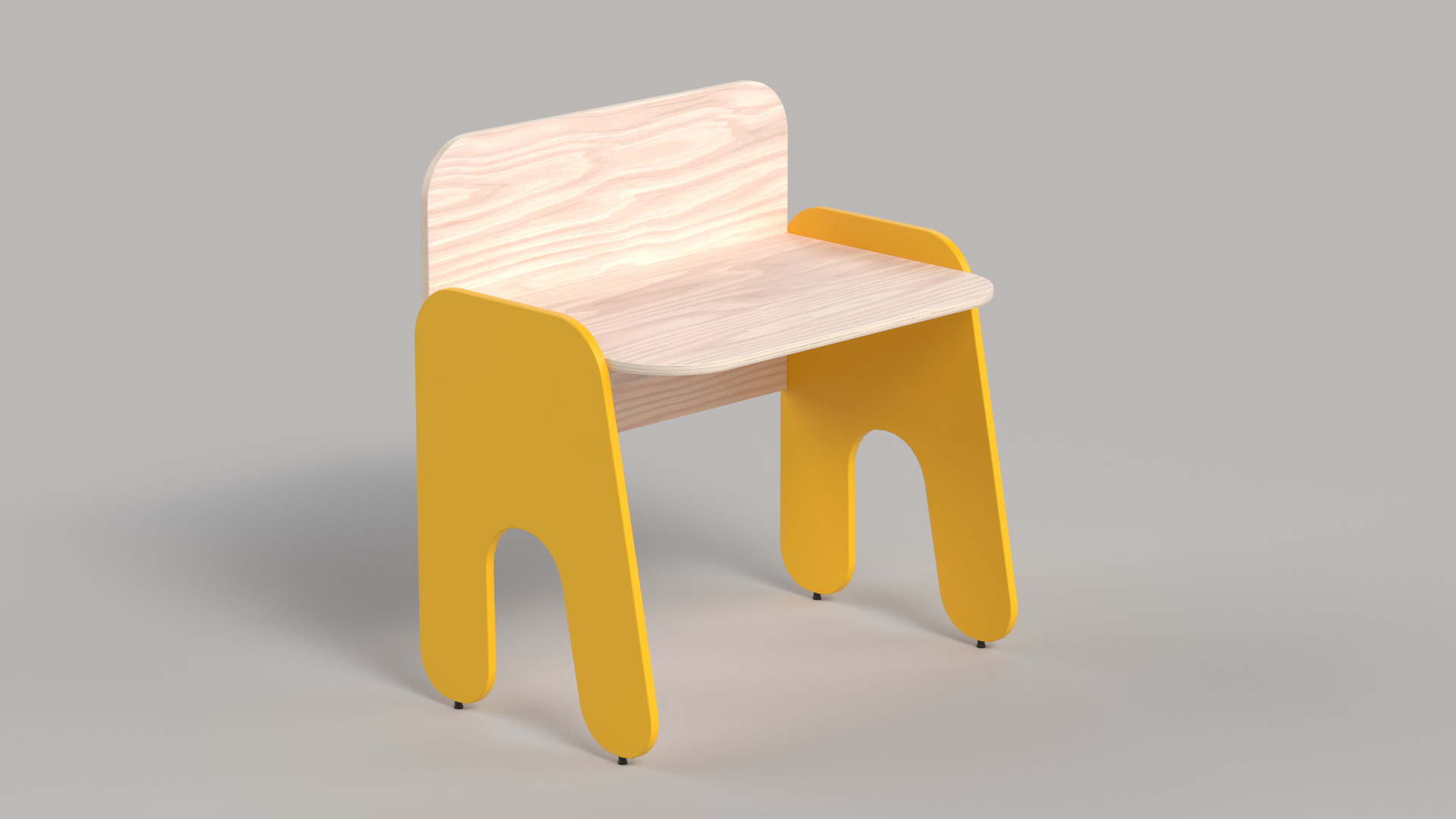 Table 10 Rockstar Kids Study Table Low-poly 3D model_5
