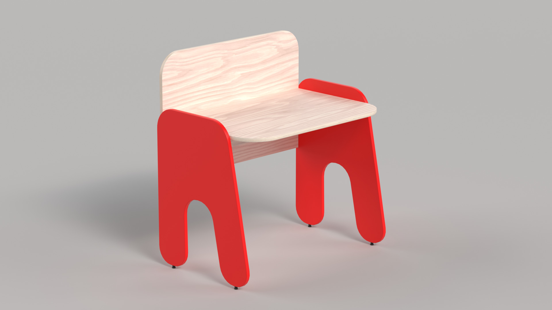 Table 10 Rockstar Kids Study Table Low-poly 3D model_4