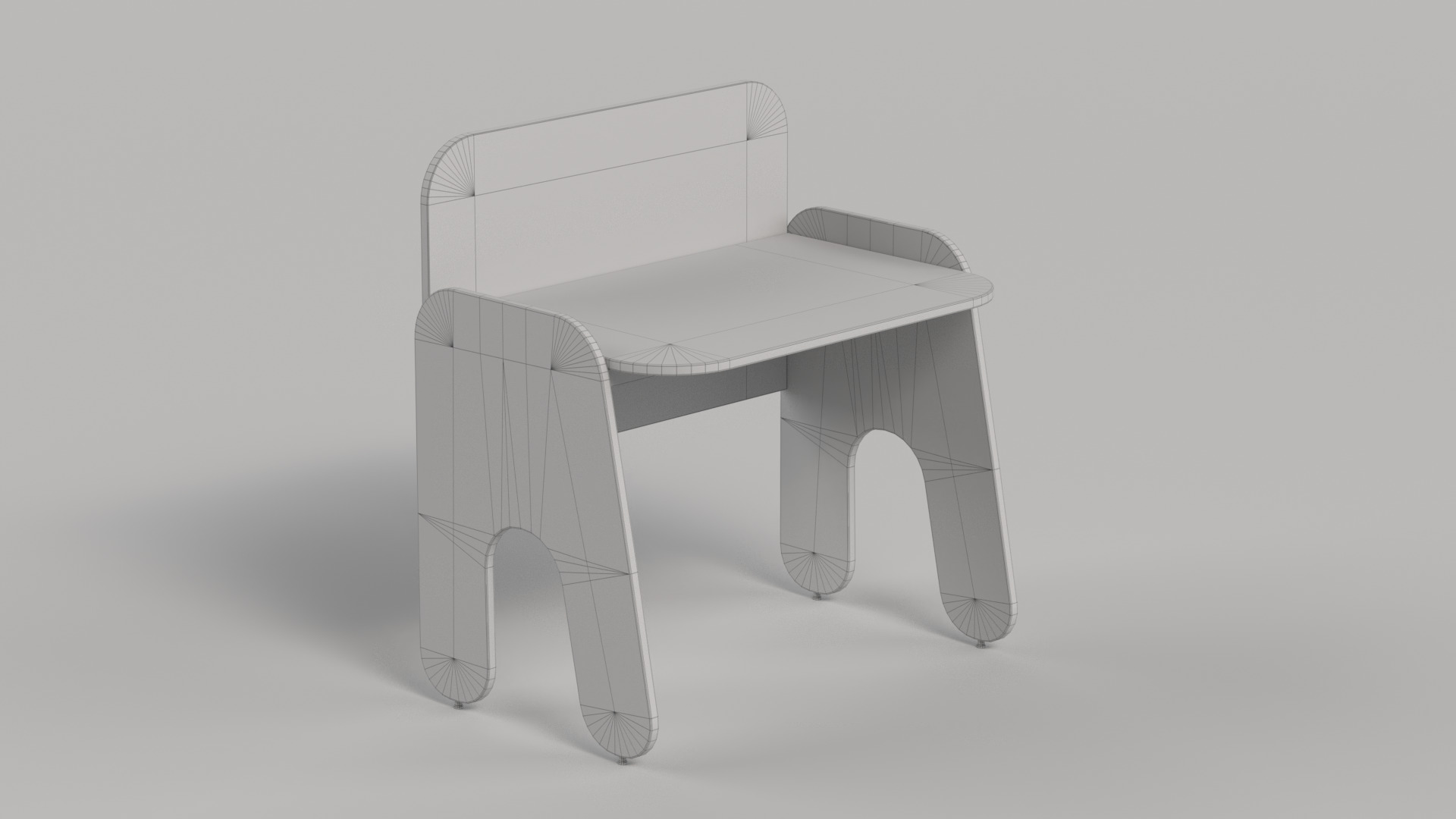 Table 10 Rockstar Kids Study Table Low-poly 3D model_7