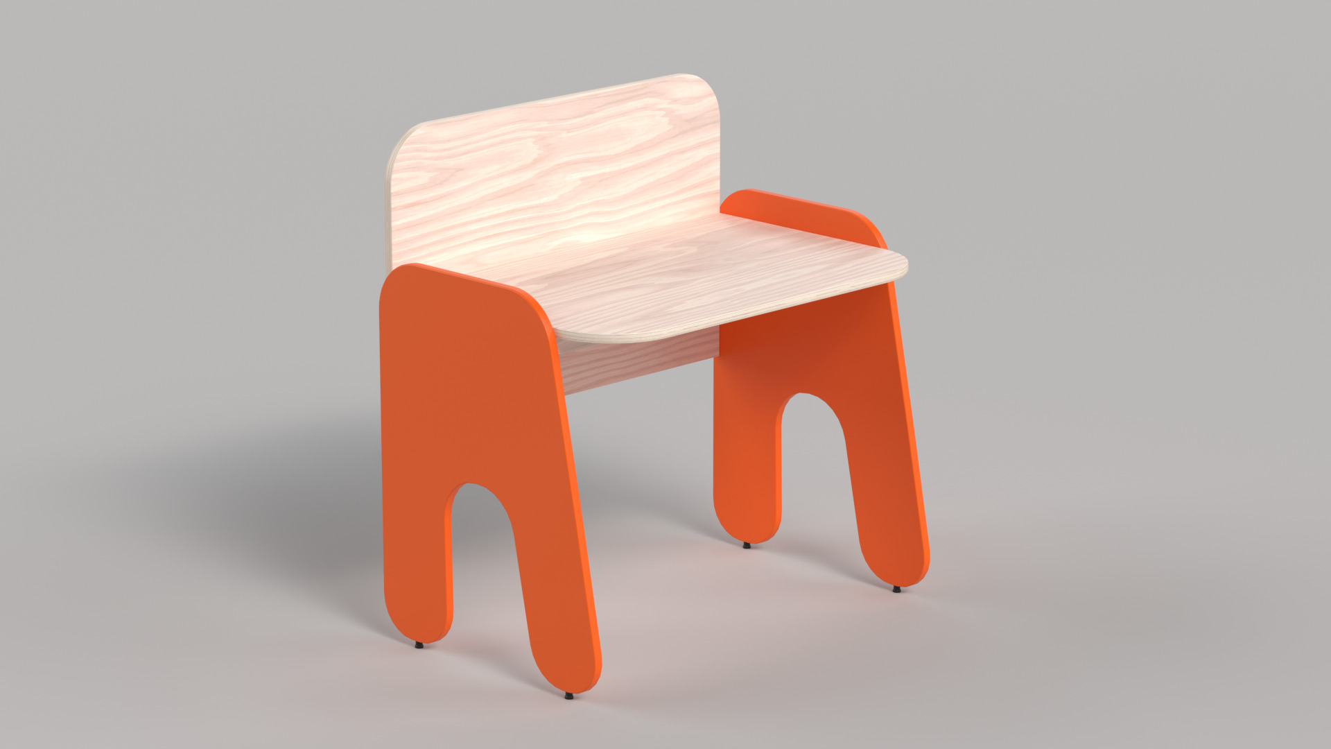 Table 10 Rockstar Kids Study Table Low-poly 3D model_2