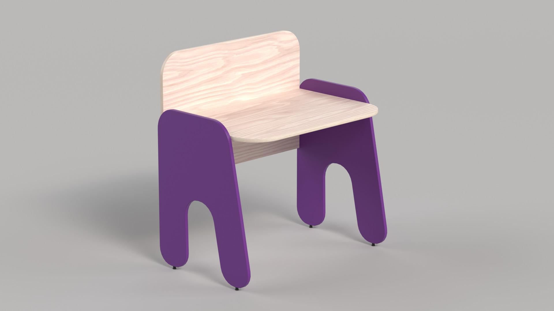 Table 10 Rockstar Kids Study Table Low-poly 3D model_3