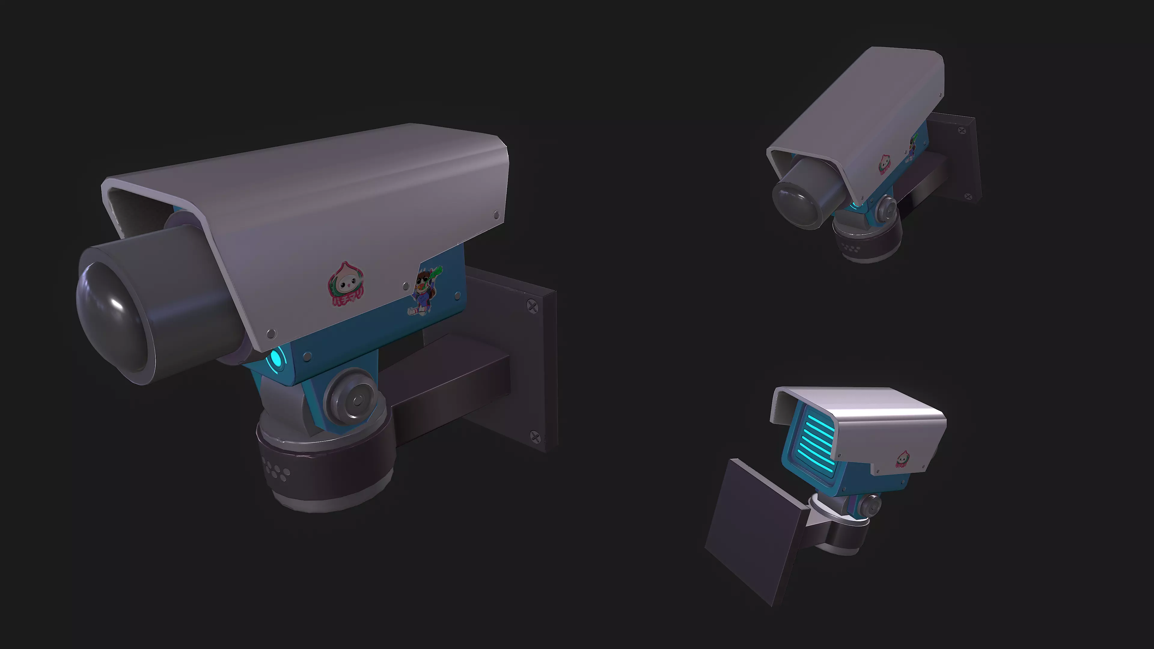 Low Poly Stylized Camera Low-poly 3D model_0