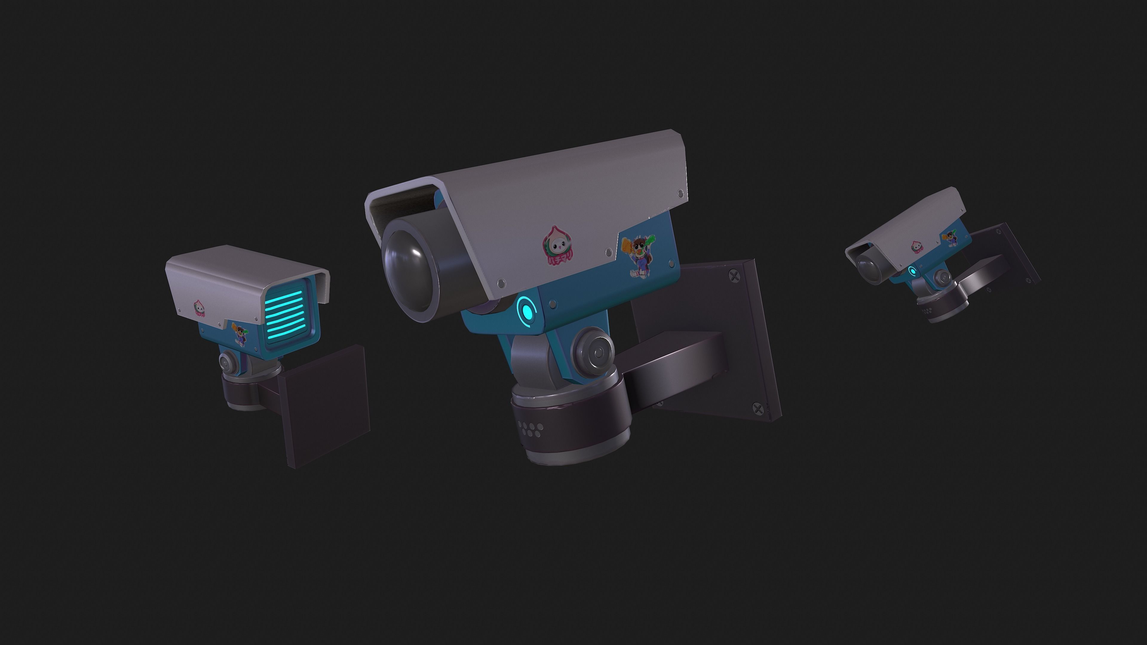 Low Poly Stylized Camera Low-poly 3D model_2