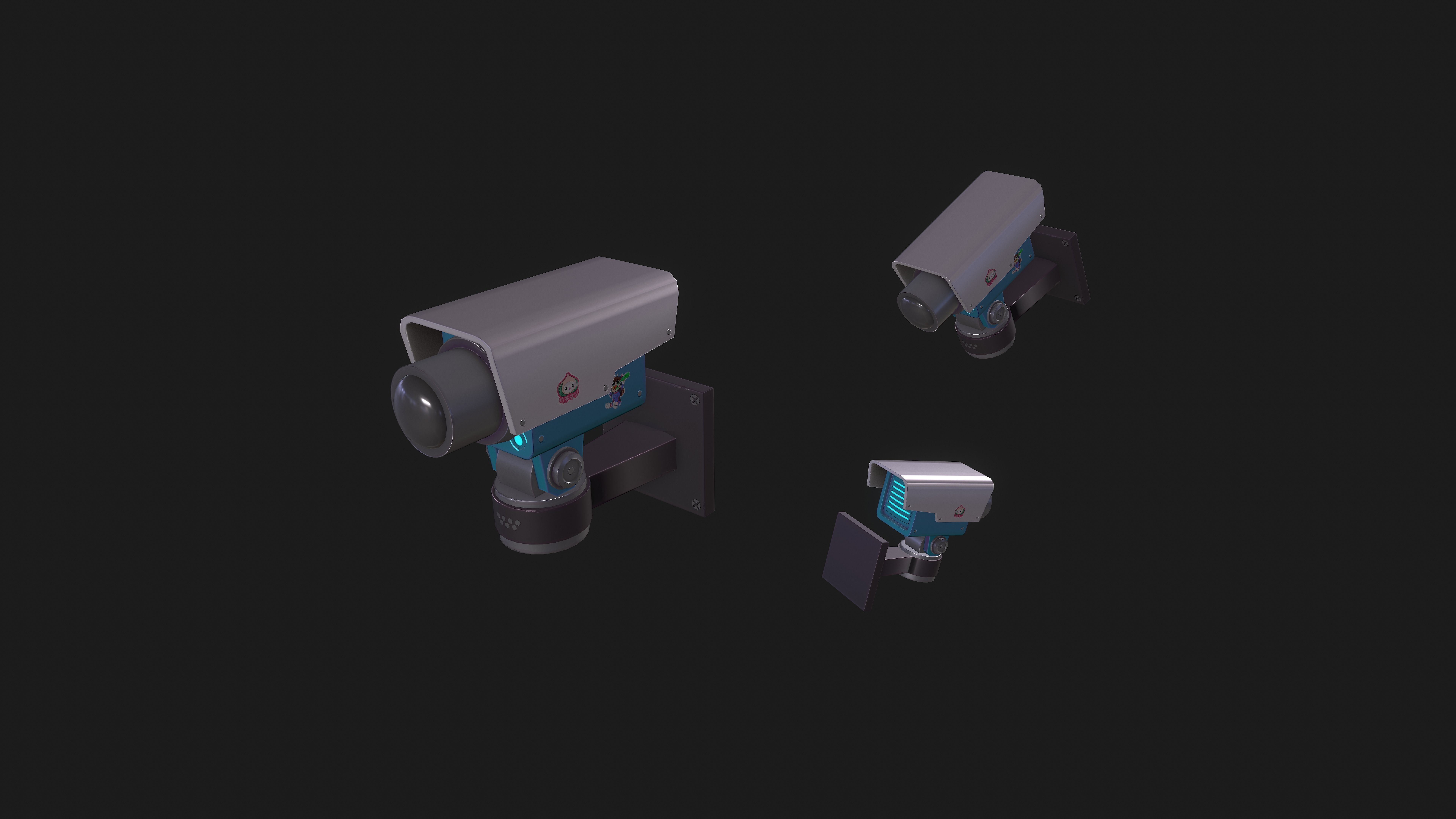 Low Poly Stylized Camera Low-poly 3D model_5