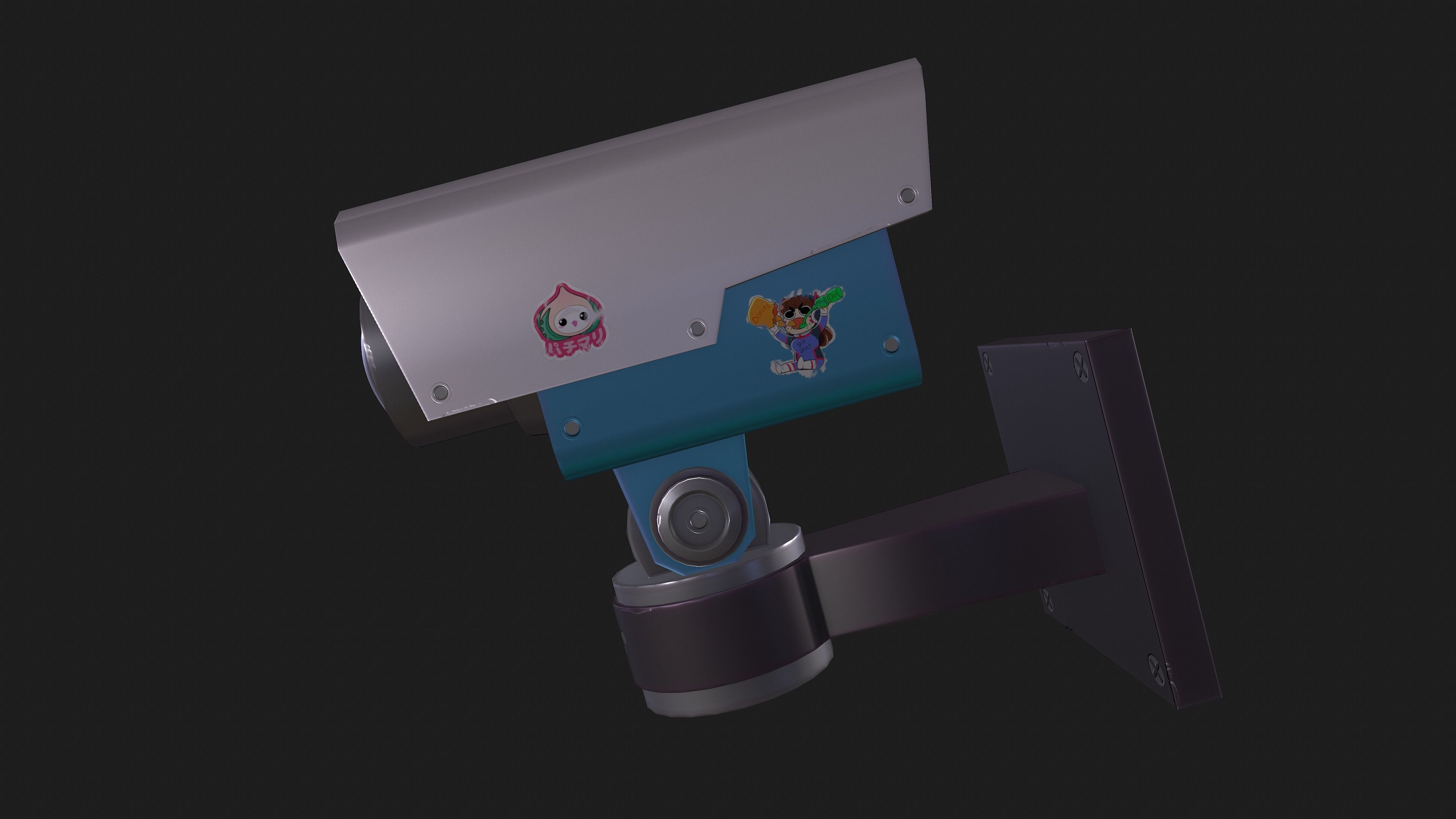 Low Poly Stylized Camera Low-poly 3D model_3