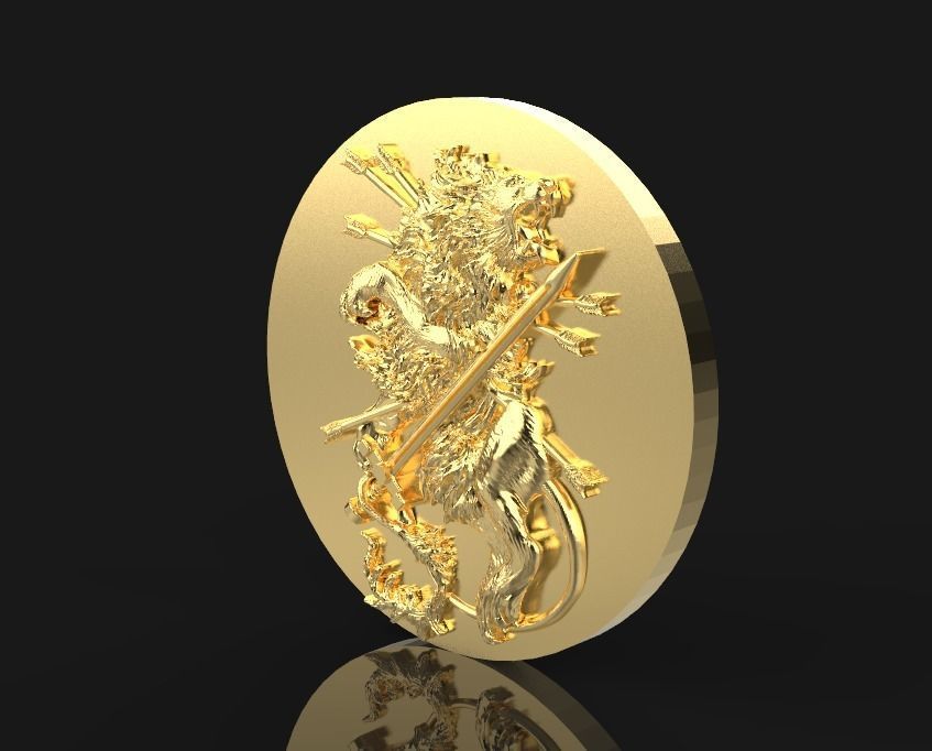  lion pendant 3D print model 3D print model_5