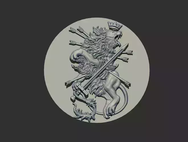  lion pendant 3D print model 3D print model