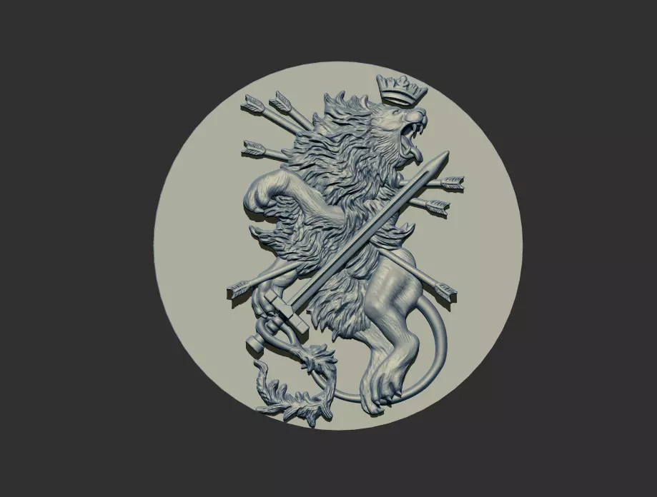  lion pendant 3D print model 3D print model_0