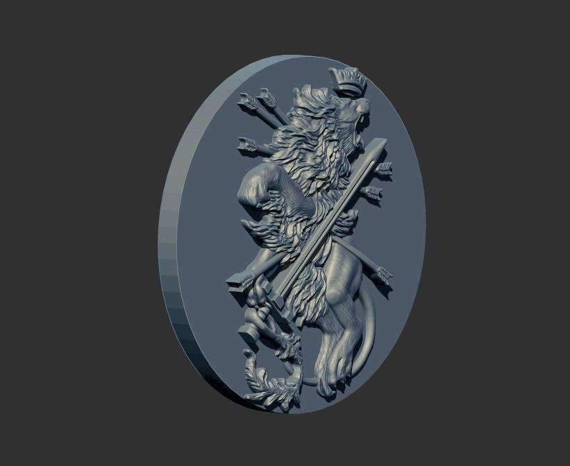  lion pendant 3D print model 3D print model_2