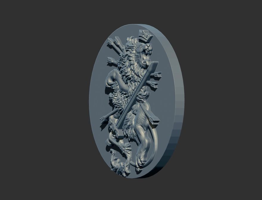  lion pendant 3D print model 3D print model_1