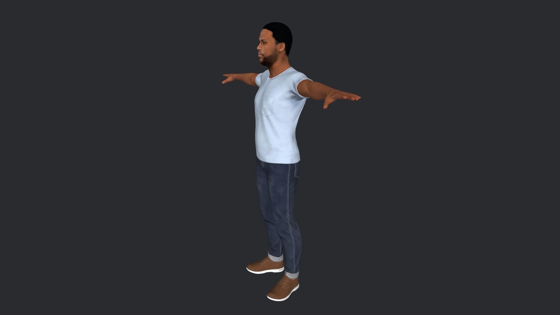 Kevin Hart Hyper Realistic Full Body Rigged Character 3D model_8