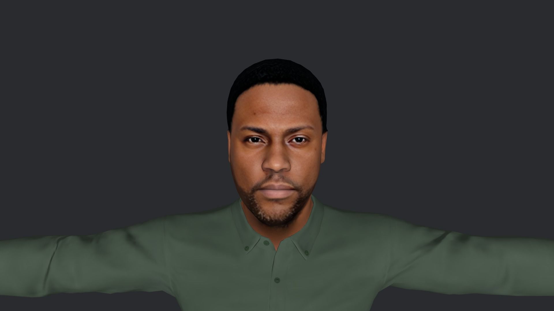 Kevin Hart Hyper Realistic Full Body Rigged Character 3D model_36