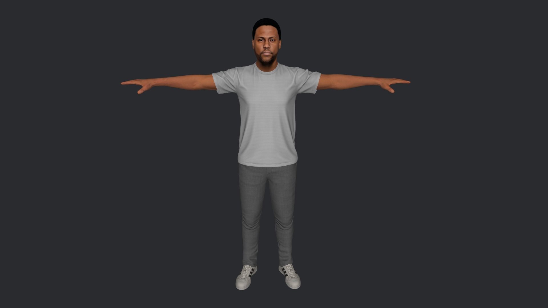 Kevin Hart Hyper Realistic Full Body Rigged Character 3D model_24
