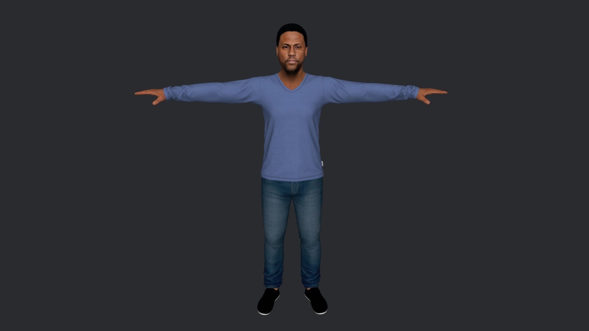 Kevin Hart Hyper Realistic Full Body Rigged Character 3D model_18