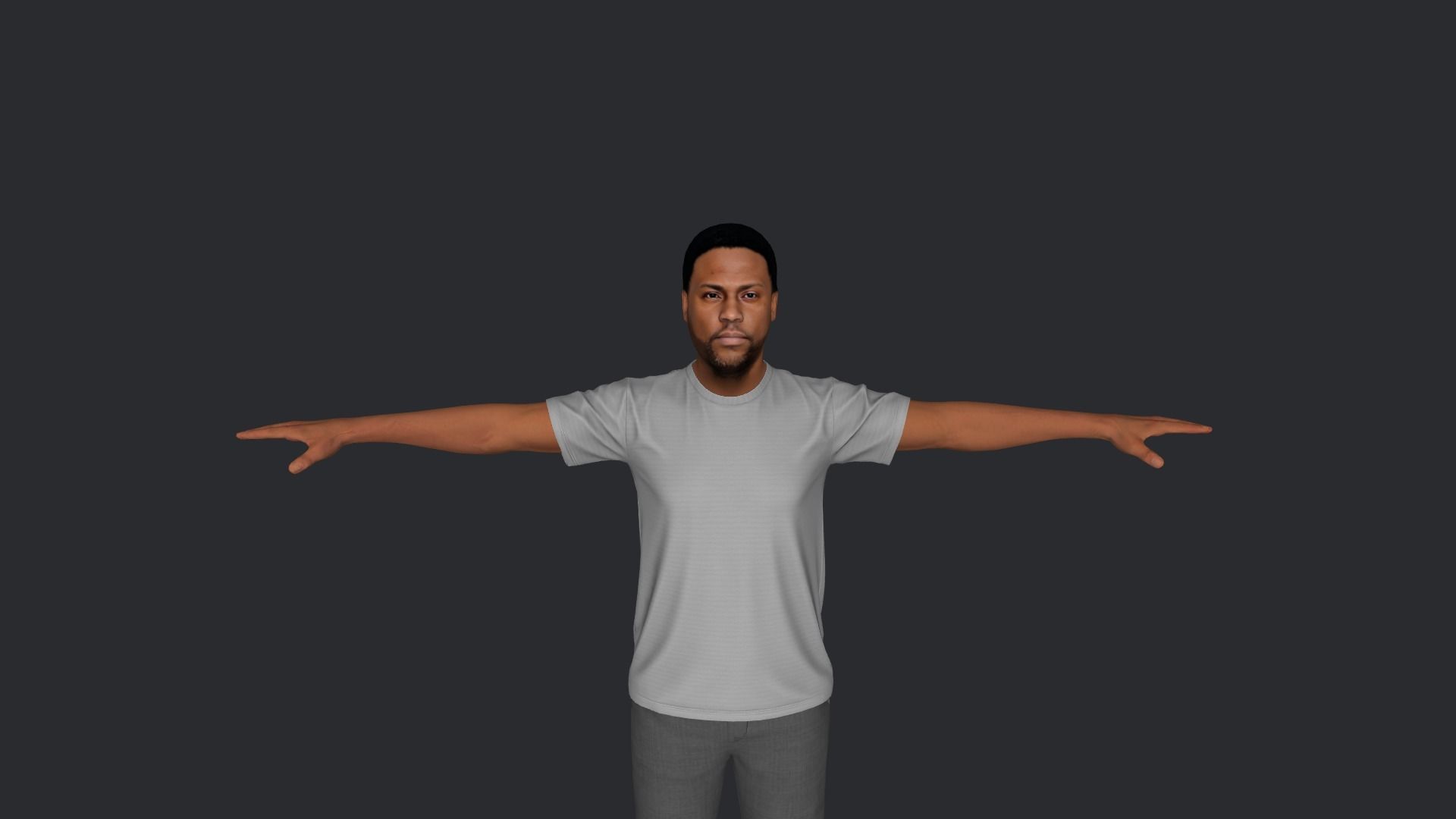 Kevin Hart Hyper Realistic Full Body Rigged Character 3D model_22