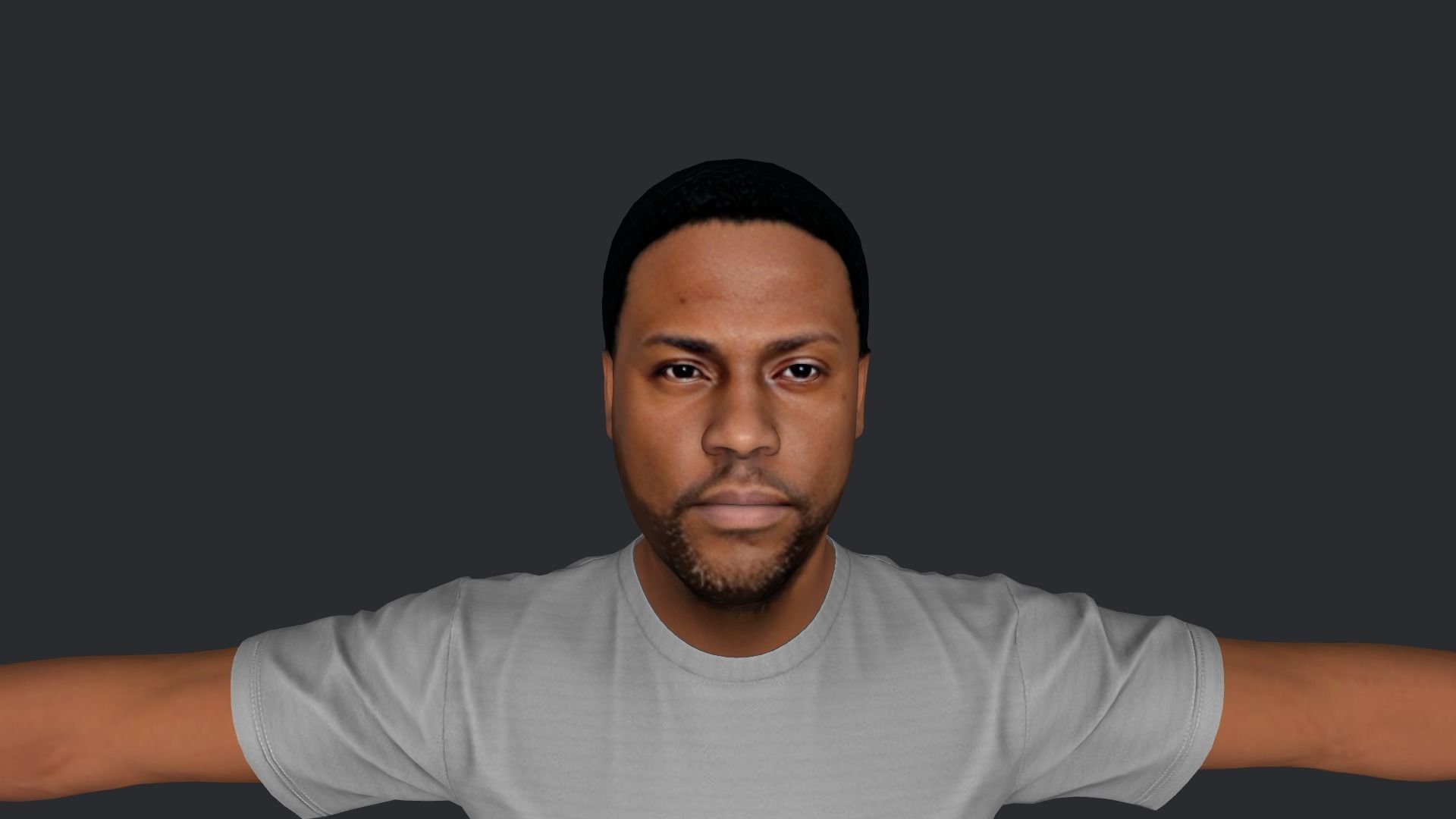 Kevin Hart Hyper Realistic Full Body Rigged Character 3D model_21