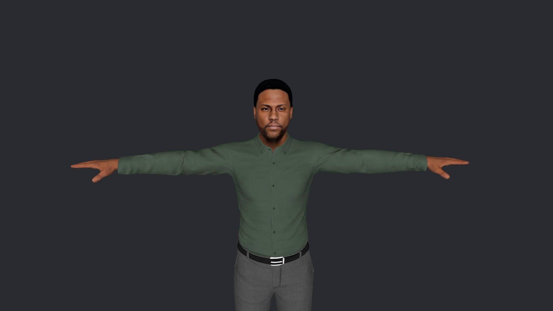 Kevin Hart Hyper Realistic Full Body Rigged Character 3D model_37