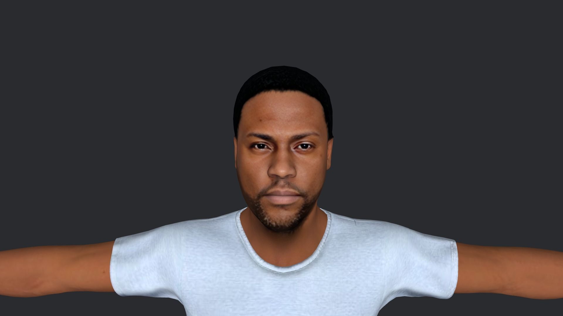 Kevin Hart Hyper Realistic Full Body Rigged Character 3D model_5
