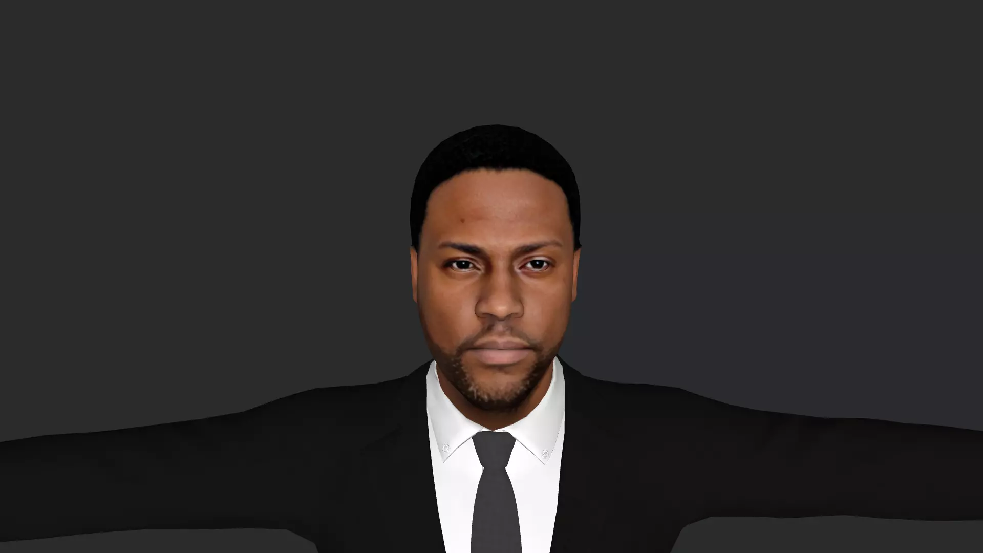 Kevin Hart Hyper Realistic Full Body Rigged Character 3D model_0
