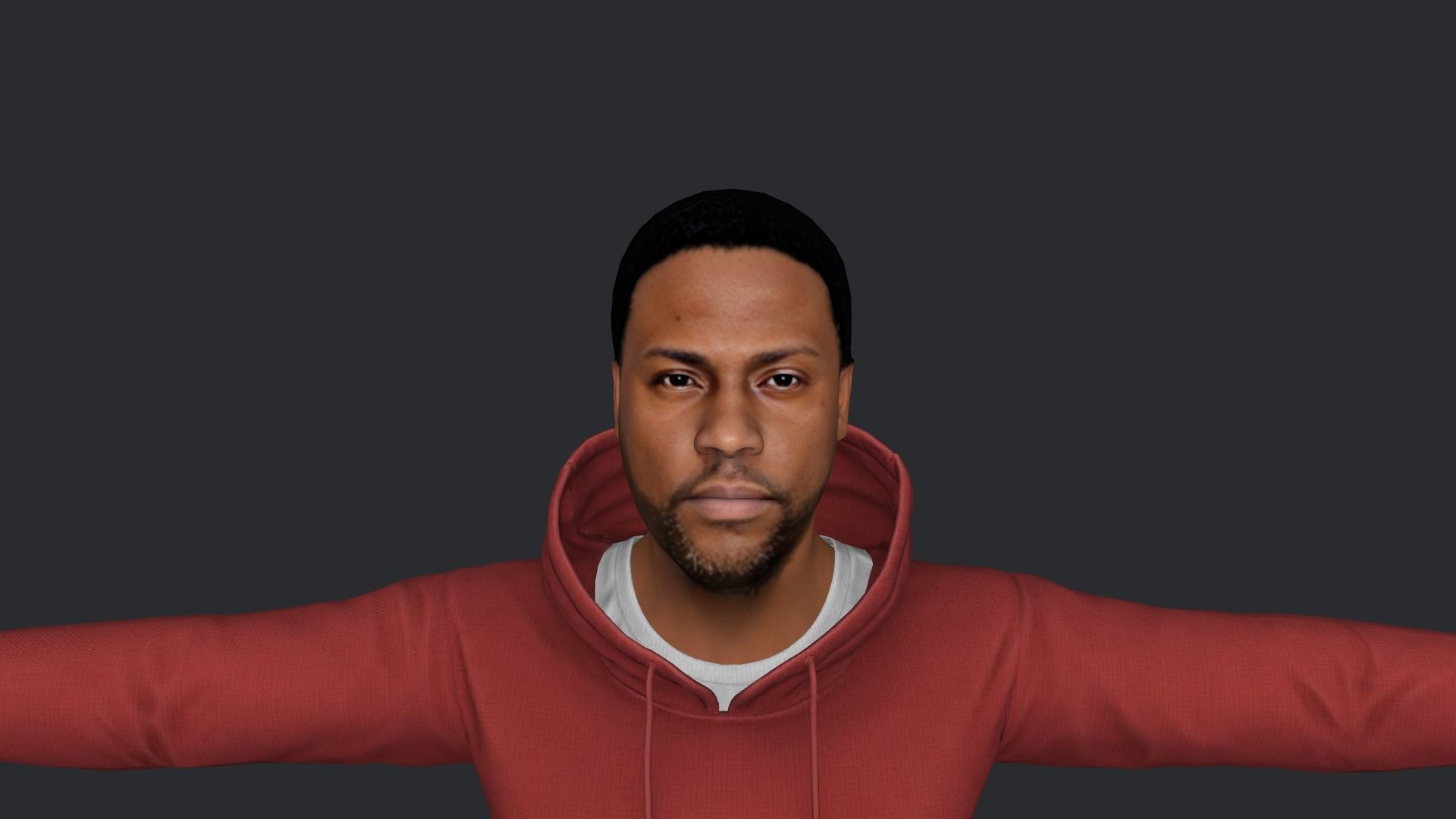 Kevin Hart Hyper Realistic Full Body Rigged Character 3D model_10