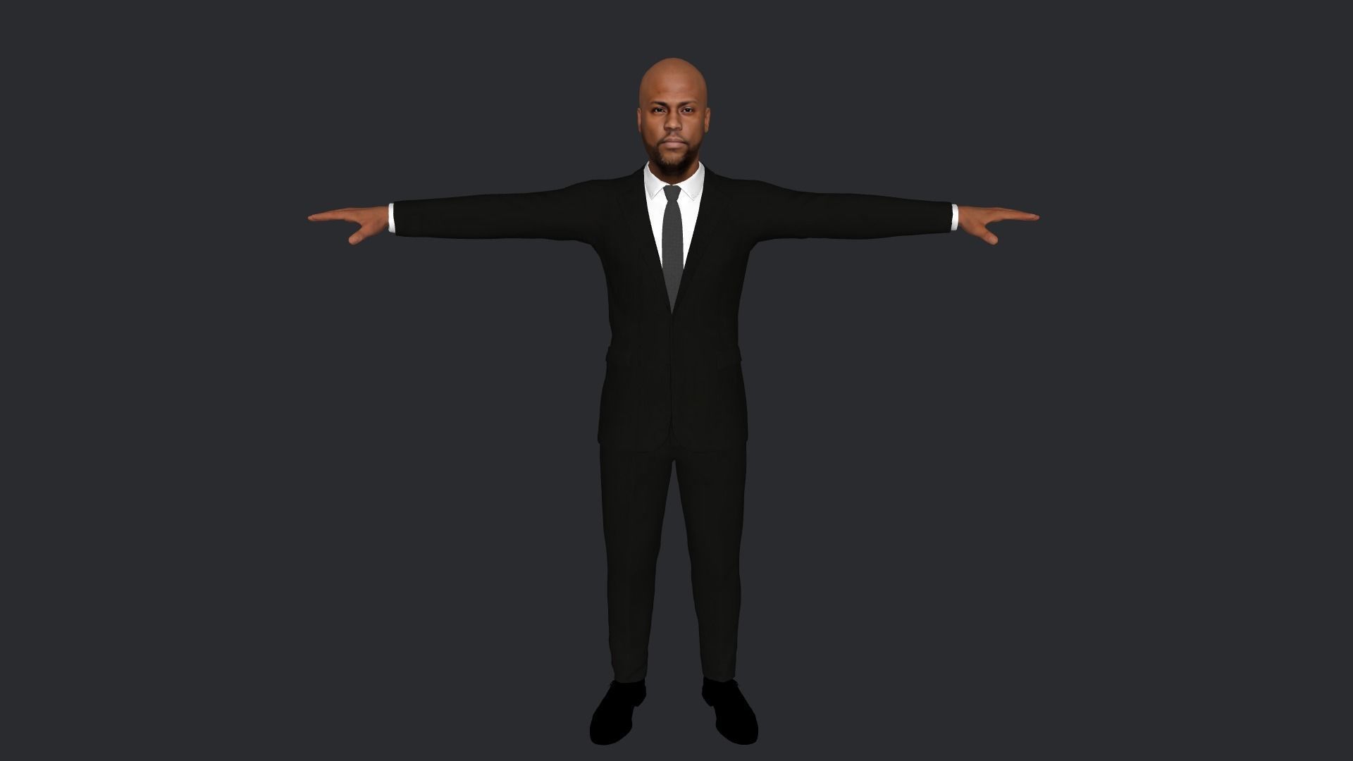 Kevin Hart Hyper Realistic Full Body Rigged Character 3D model_29