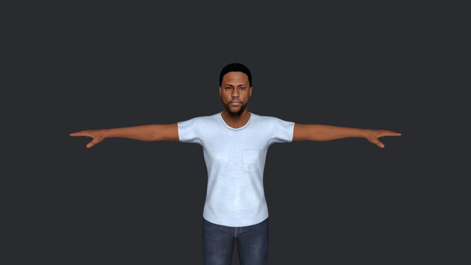 Kevin Hart Hyper Realistic Full Body Rigged Character 3D model_6