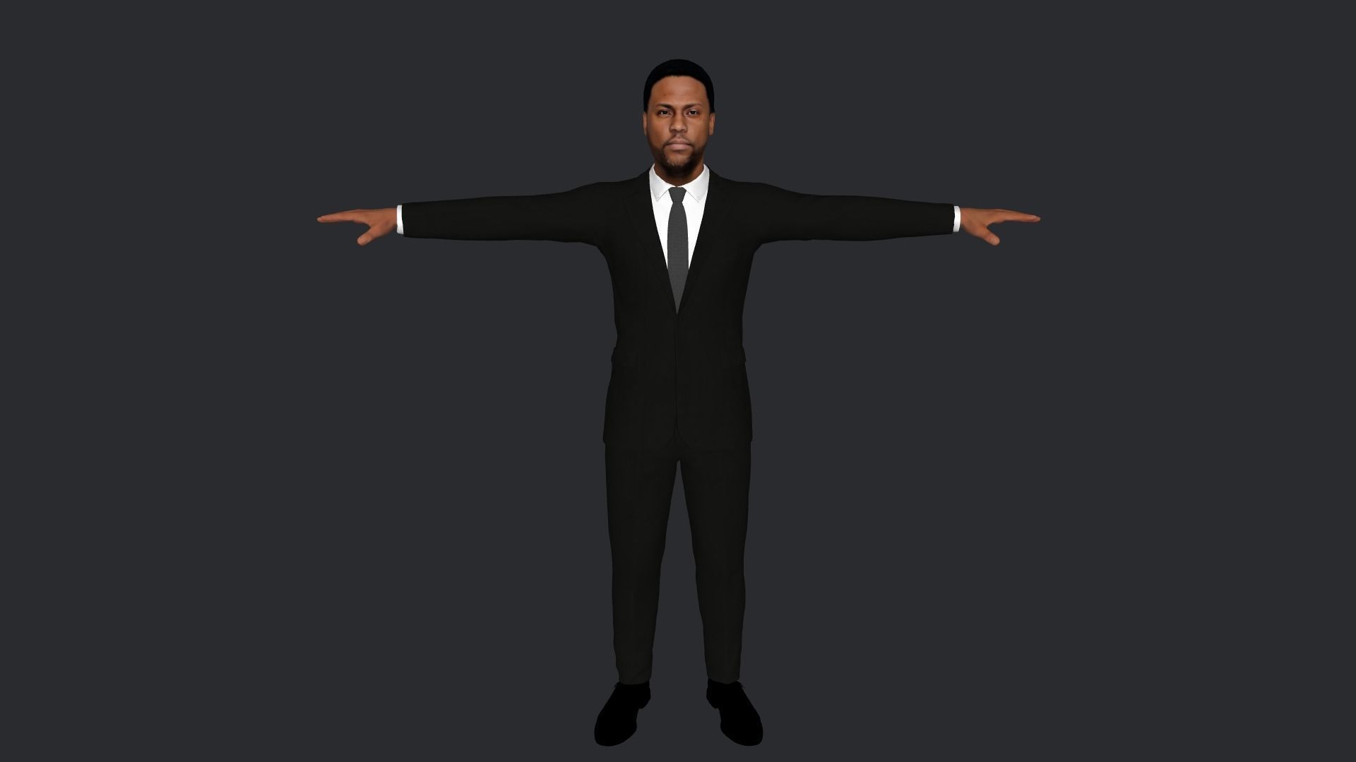 Kevin Hart Hyper Realistic Full Body Rigged Character 3D model_12