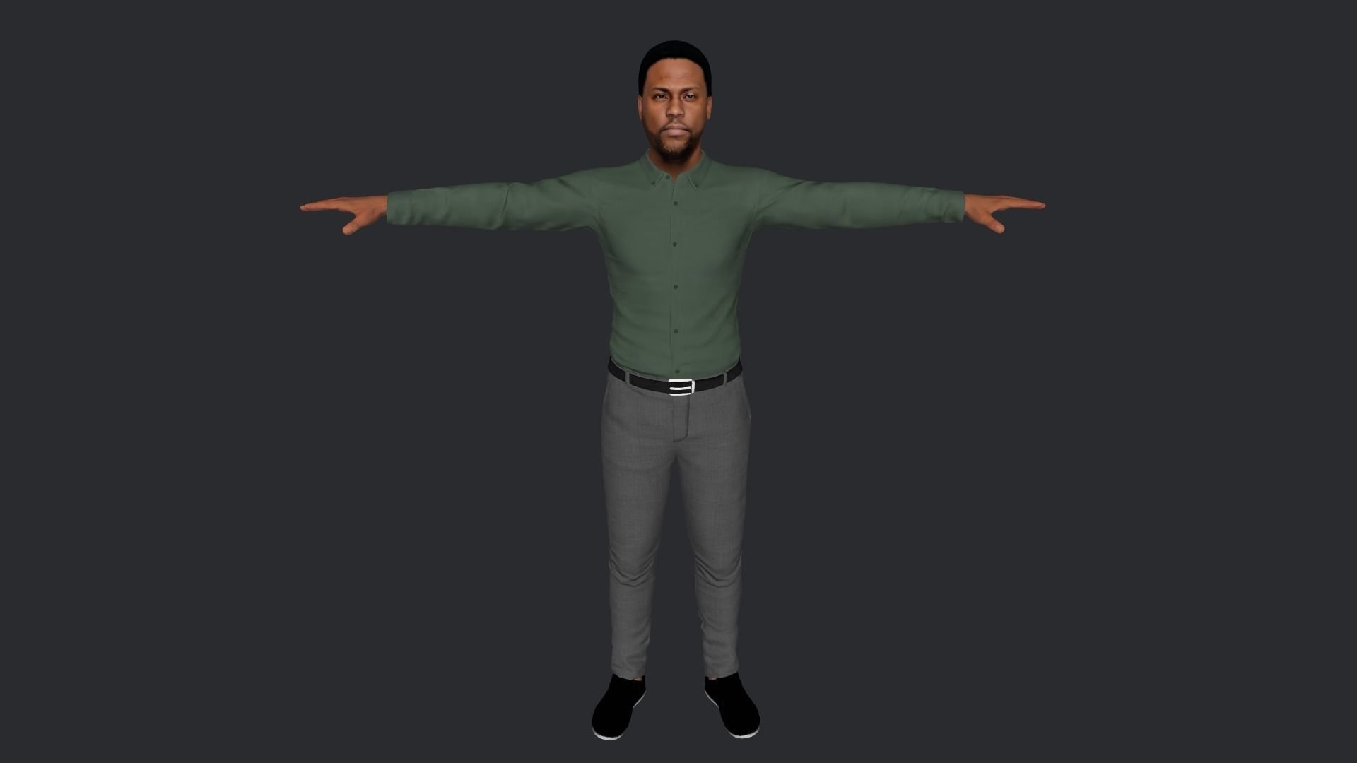 Kevin Hart Hyper Realistic Full Body Rigged Character 3D model_2