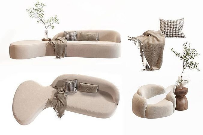sofa 1 3D model 2