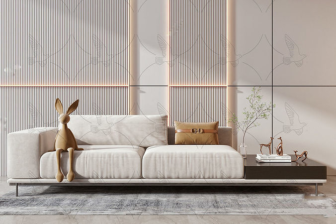 sofa 1 3D model 4